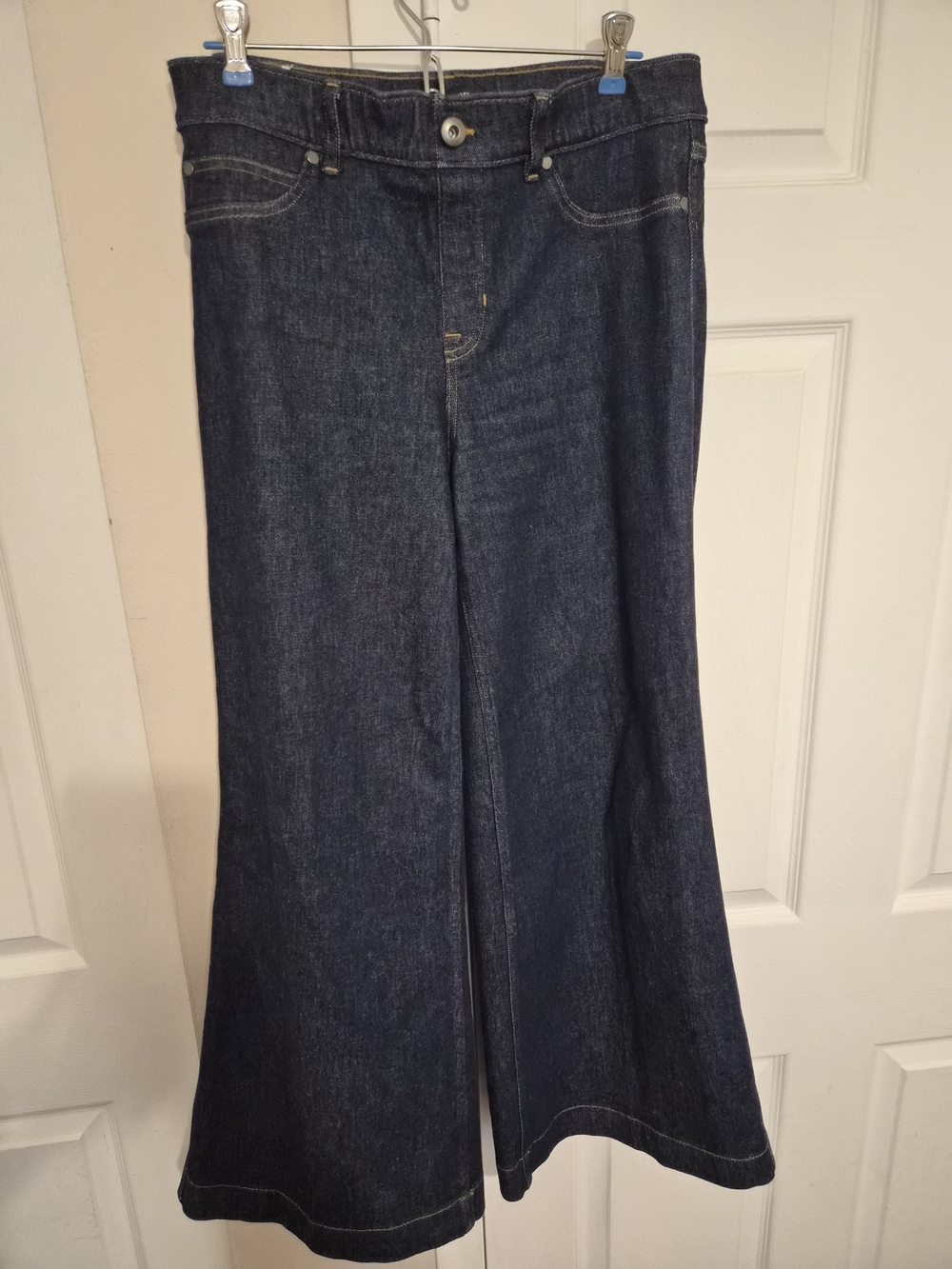 SPANXshape™ Original EveryWear Wide Leg Jeans Size - Large / Petite-  Dark Wash